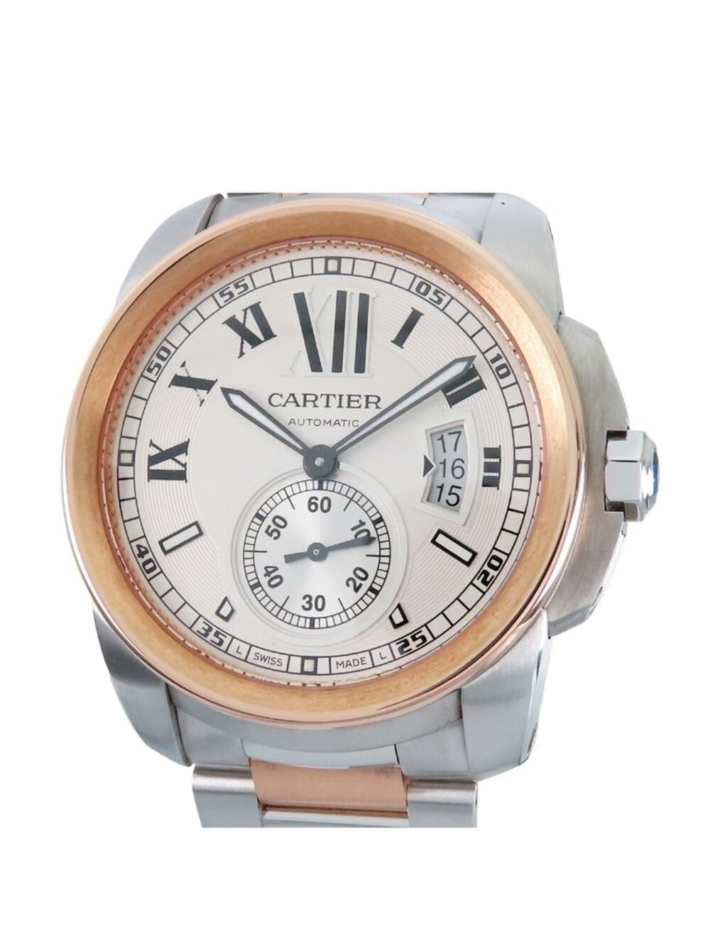 Cartier Calibre de Cartier LM Silver SS PG de Watch Automatic
